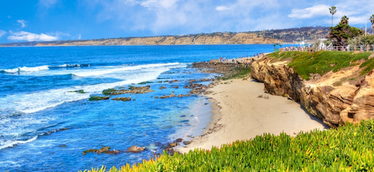 a beach at La Jolla Cove in San Diego