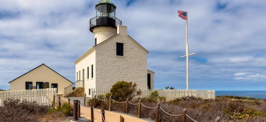 the Old Point Loma Lighthouse at Cabrillo National Monument in San Diego